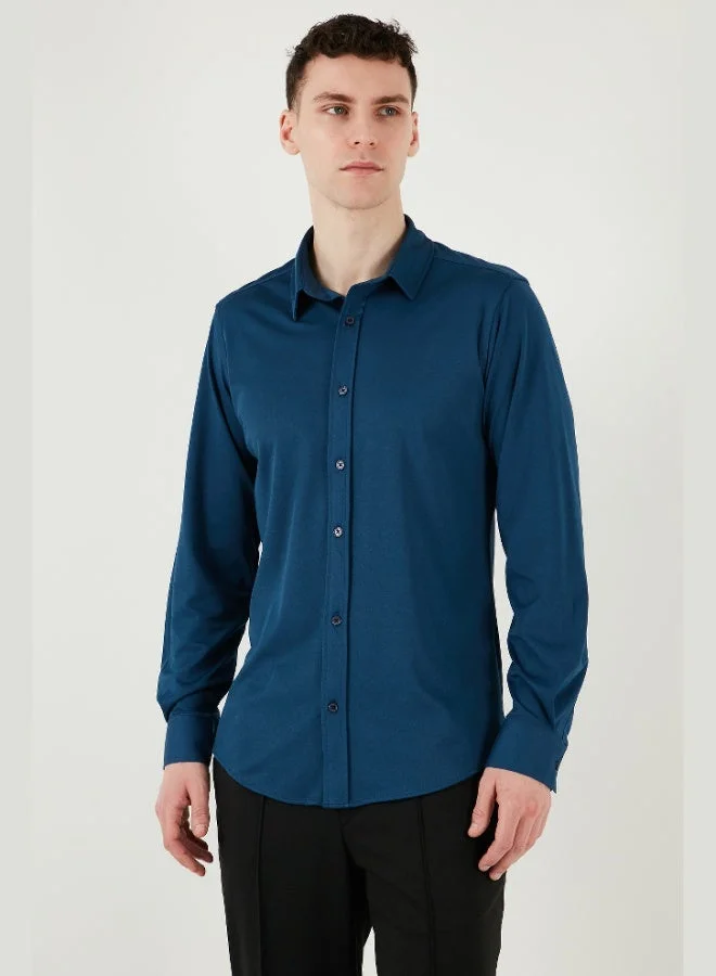 Buratti Buratti Cotton Regular Fit Plain Collar Shirt Men's SHIRT CF25S119628