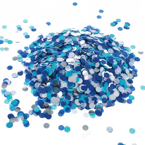 AOZUO 6000 PCS Round Tissue Confetti 039inch Circles Table Paper Dots Confetti Decor 176oz for Wedding Balloons Birthday Valentines Day PartiesBlue - Image 1