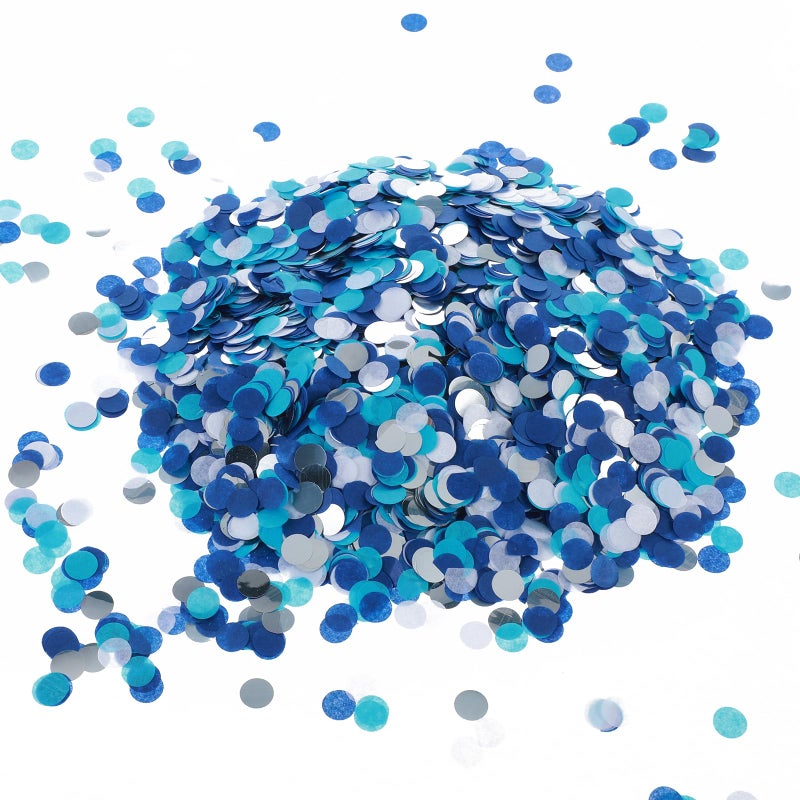 AOZUO 6000 PCS Round Tissue Confetti 039inch Circles Table Paper Dots Confetti Decor 176oz for Wedding Balloons Birthday Valentines Day PartiesBlue - Image 3