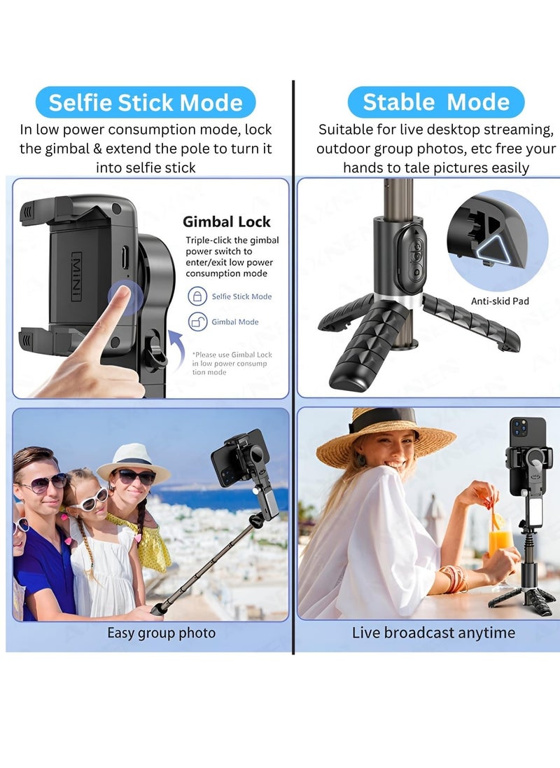 ELTRAZONE "Q18 Gimbal Stabilizer: 2-Axis Remote Control with Auto Face Tracking and 360° Stabilization for Smartphone Vlogging, YouTube, and TikTok"  - Image 5