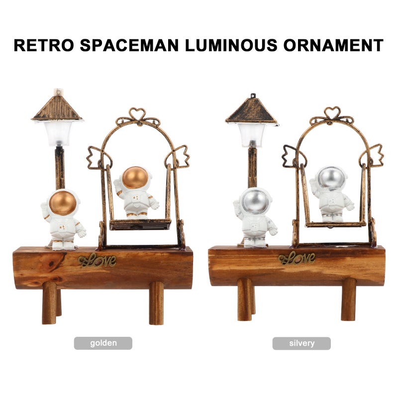 2pcs Retro Spaceman Light Spaceman Desktop Lamp Tabletop Lamp for Home - Image 5