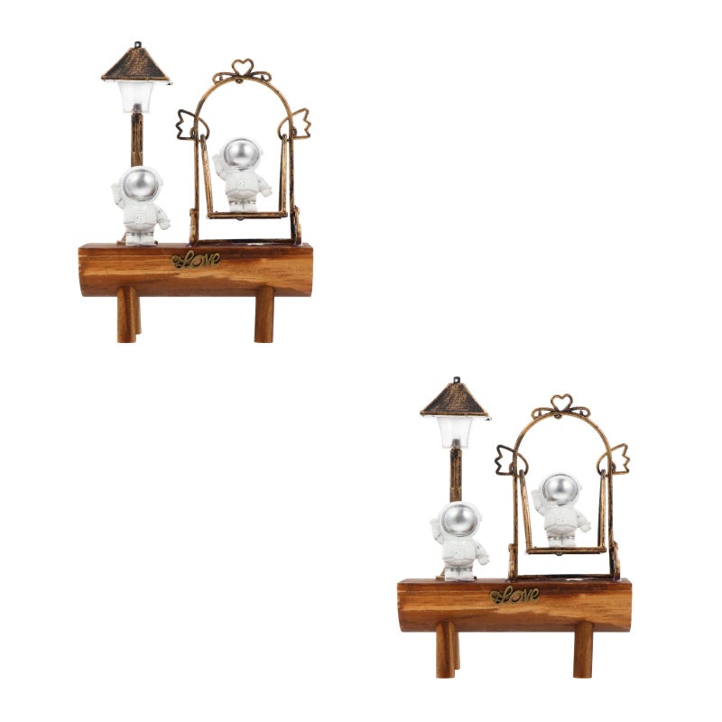 2pcs Retro Spaceman Light Spaceman Desktop Lamp Tabletop Lamp for Home - Image 1