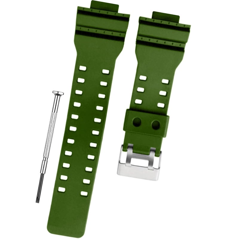 DBLACK ''CDS3'' 16MM Resin Watch Strap // Best Replacement, Compatible Strap with CASI0 Gshock GD-120, GA-100, GA-110, GA-100C & Other Model Watches - Image 1