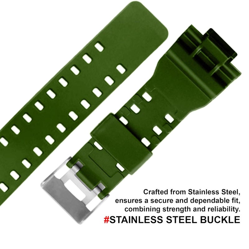 DBLACK ''CDS3'' 16MM Resin Watch Strap // Best Replacement, Compatible Strap with CASI0 Gshock GD-120, GA-100, GA-110, GA-100C & Other Model Watches - Image 4
