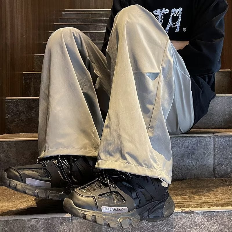 High Street Overalls Casual Pants 2023 Autumn New High Waist Loose Wide Leg Pants Straight Pants Tall Pants - Image 5