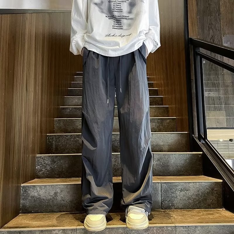 High Street Overalls Casual Pants 2023 Autumn New High Waist Loose Wide Leg Pants Straight Pants Tall Pants - Image 2