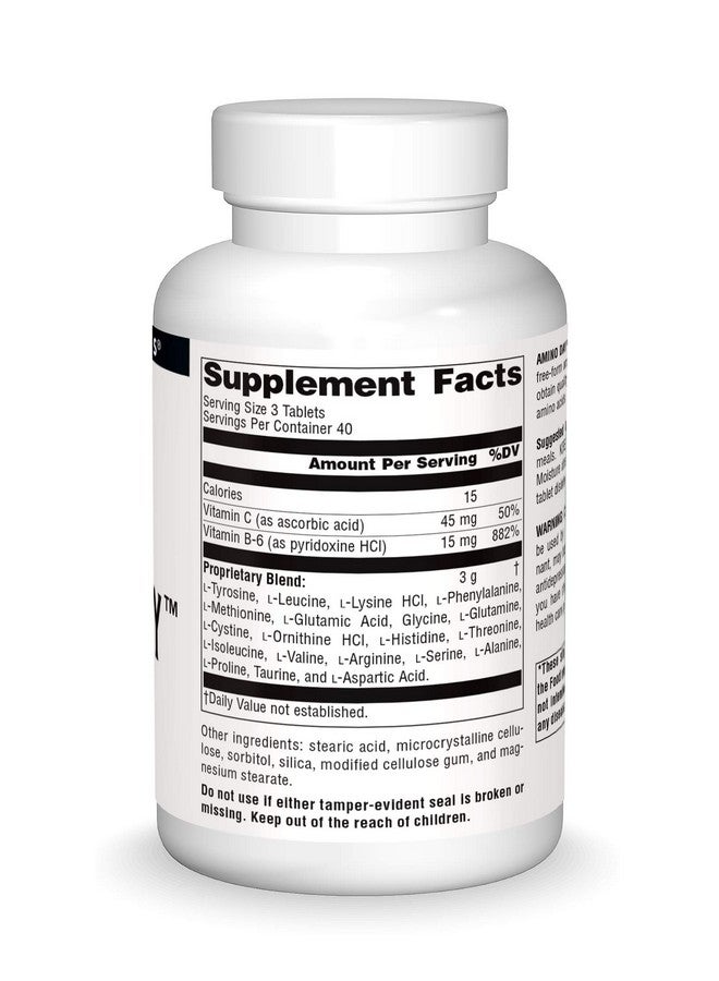 Source Naturals Amino Day - 20 Free Form Amino Acids Supports Quality Dieting During Nutrition - 120 Tablets - Image 3