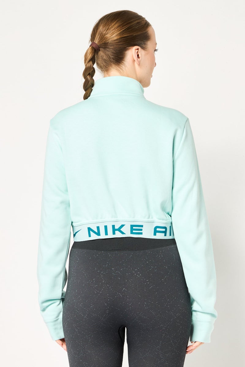 Nike ملابس رياضية نسائية بأكمام طويلة مناسبة، سويت شيرت خارجي، أخضر نعناعي - Image 3