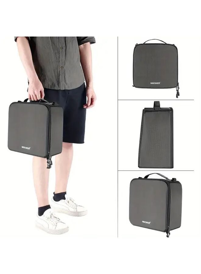 نيوير حقيبة كاميرا سوداء مرنة قابلة للتعديل مع فواصل قابلة للتعديل للكاميرات DSLR والكاميرات بدون مرآة - Image 2
