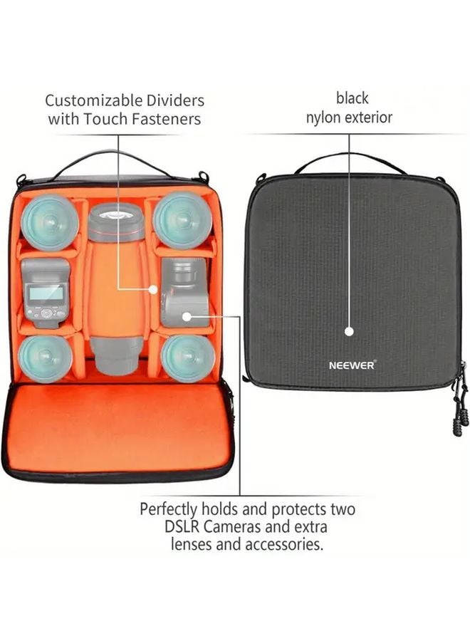 نيوير حقيبة كاميرا سوداء مرنة قابلة للتعديل مع فواصل قابلة للتعديل للكاميرات DSLR والكاميرات بدون مرآة - Image 5