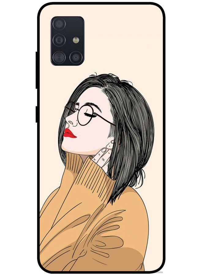 EYE CATCH Protective Case Cover For Samsung Galaxy A51 4G Smart Series Printed Protective Case Cover for Samsung A51 4G Girl Relax Feel - Image 1