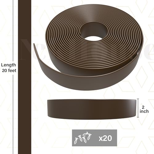 LIUDA 2" x20' ft Vinyl Straps for Patio Chairs Repair Kit Outdoor Patio Furniture Repair Straps Vinyl Strapping for Patio Chairs Replacement Lawn Chair Repair Straps (Brown) + 20 Rivets - Image 2