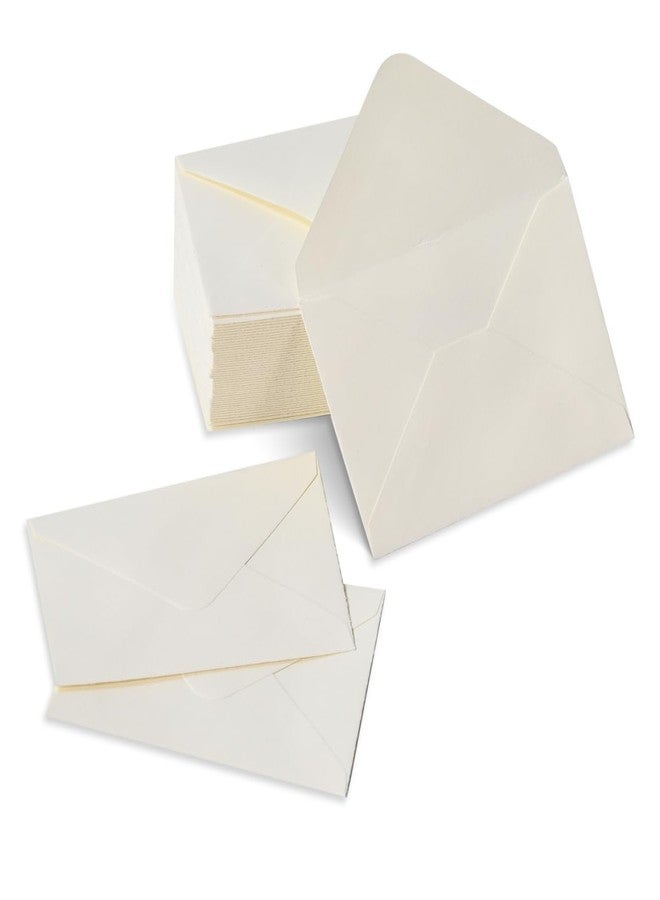 Keketer 100 Pack 4 x 2.75" Mini Envelopes 120GSM Cream Gift Card Envelopes Bulk Small Paper Gift Card Sleeves Greeting Card Business Card Tiny Envelope Pockets for Card & Invitation - Image 1