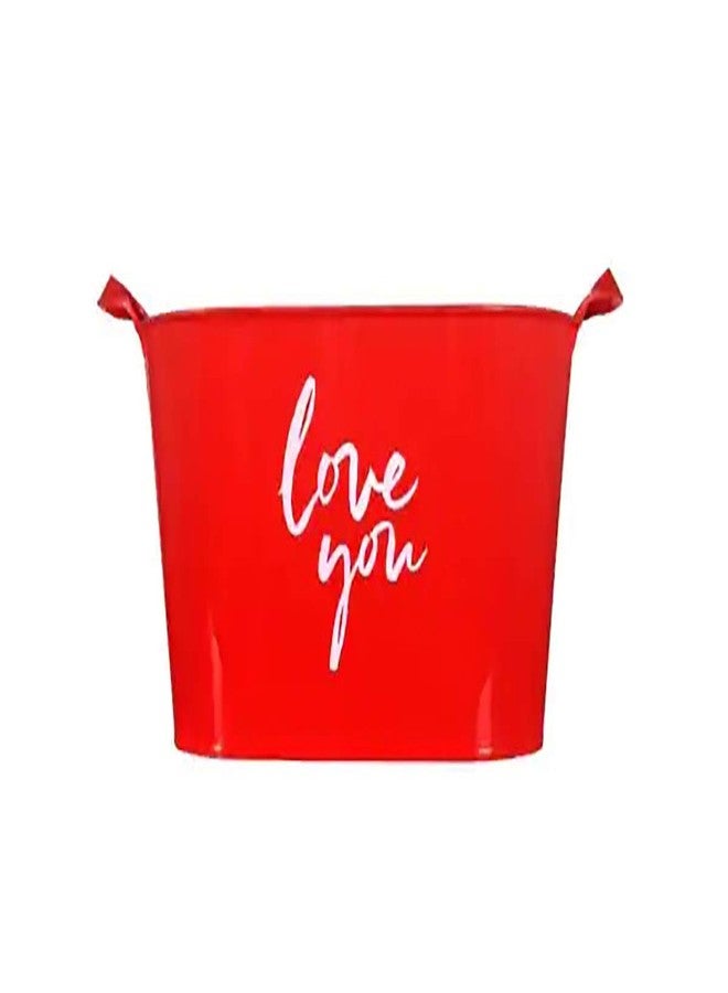 Greenbrier Love You Plastic Oval Gift Basket Red Valentines Day