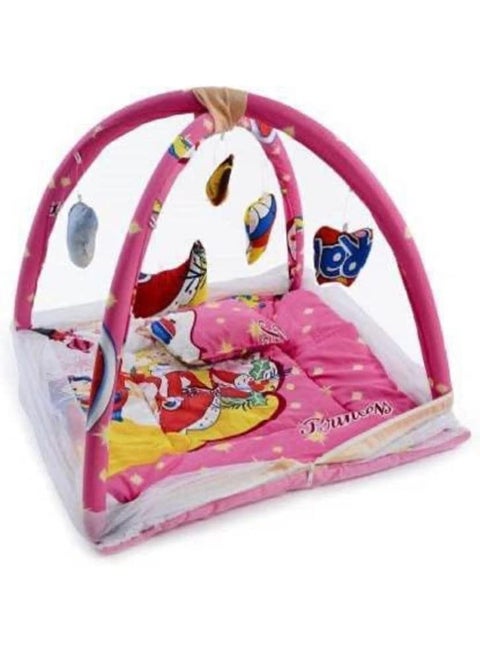 ELSTONE HOME Bedding Set with Foldable Mattress Mosquito Net and Pillow Net Bed AC Blanket Wrapper Baby Hooded Blanket Baby Bath Towel Pack of 1