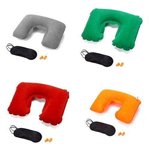 Seaspirit SEASPIRIT 3 in 1 Travel Kit Set - Neck Pillow, Eye Mask, Ear Bud (Multi Colour) - Image 2