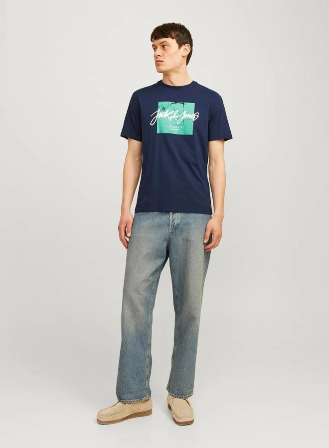 JACK & JONES Logo Graphic Print Crew Neck T-Shirt