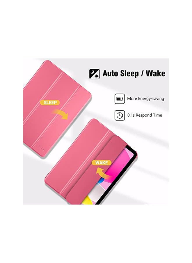 Procases for iPad 10th Generation Case 2022 iPad 10.9 Inch Case, iPad 10 Case Slim Stand Hard Shell Back Protective Smart Cover for 10.9” iPad 10th Gen 2022 Release A2696 A2757 A2777 -Pink - Image 5
