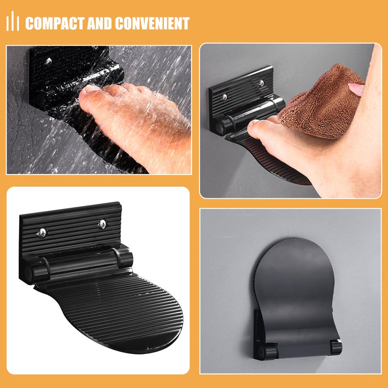 🚽 درجة دش للوقوف أثناء الحلاقة مع مسند قدم متعدد الاستخدامات للحمام - Image 3