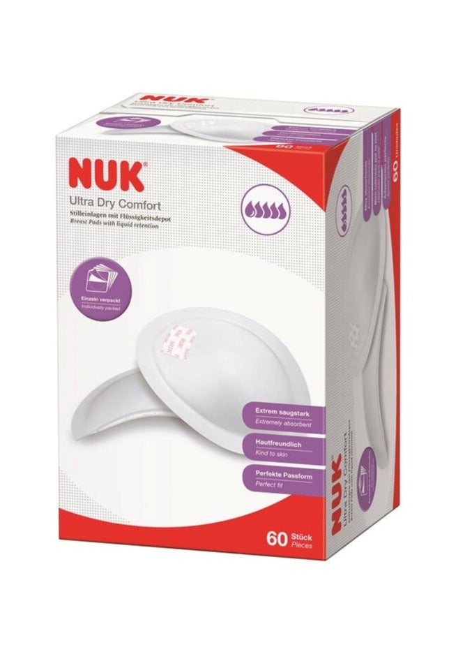 نوك وسادات صدر Nuk Ultra Dry Comfort 60 وحدة - Image 1