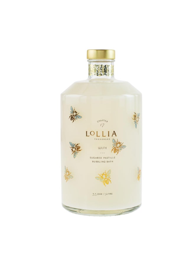 Lollia Wish Bubble Bath 338 fl oz Vanilla Bean Rice Flower Jasmine Leaves Sugar Cane Luxury Hydrating Womens Bubbling Bath Soap Delicate Relaxing Scented Skin Care - Image 2