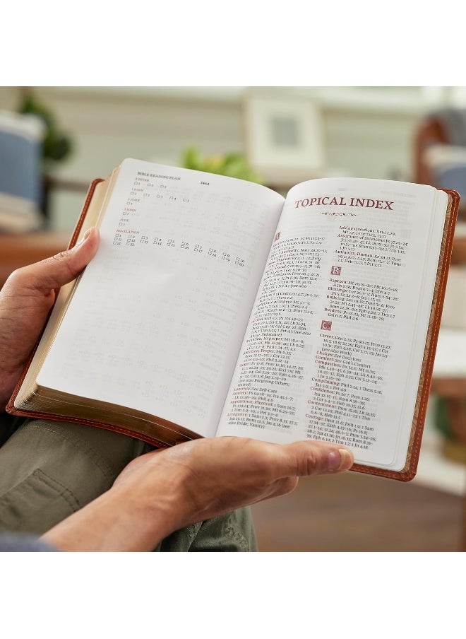 RSV Personal Size Bible with Cross References, Brown Leathersoft, (Sovereign Collection)  - Image 1