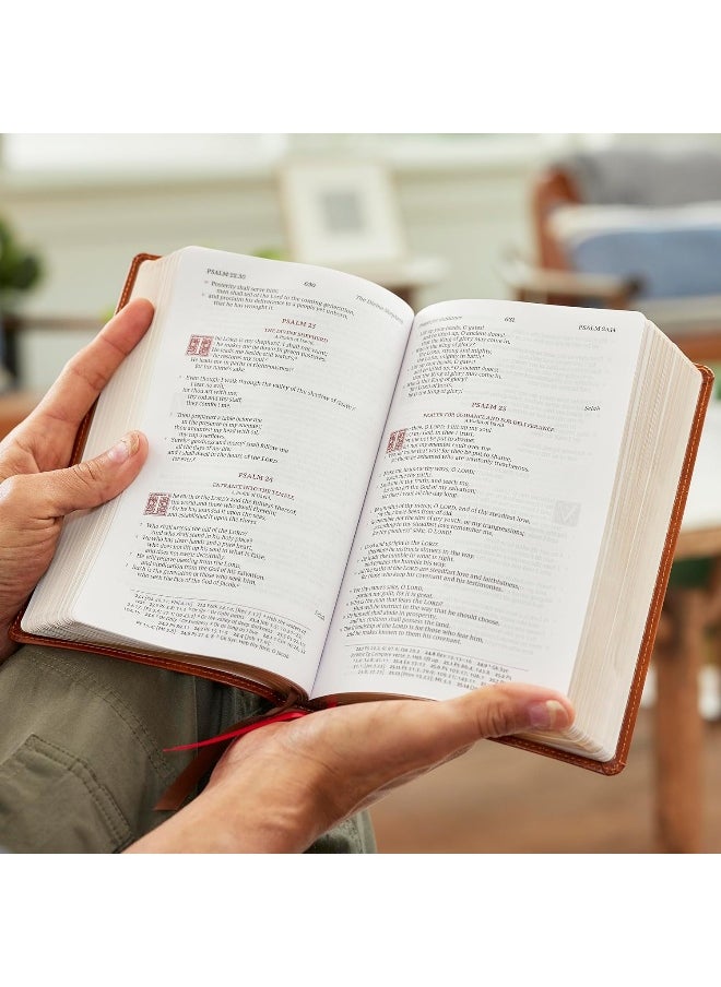 RSV Personal Size Bible with Cross References, Brown Leathersoft, (Sovereign Collection)  - Image 3
