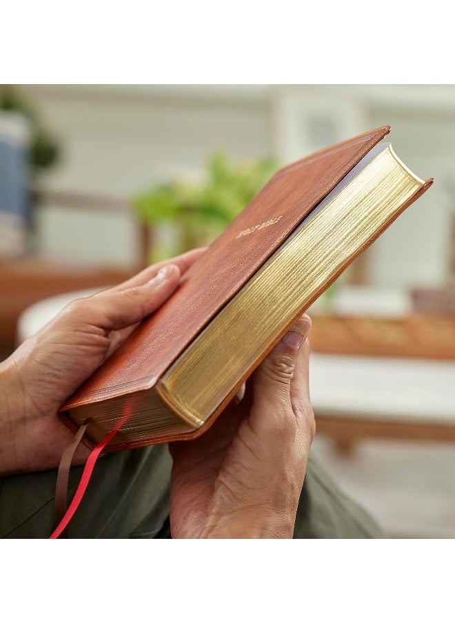 RSV Personal Size Bible with Cross References, Brown Leathersoft, (Sovereign Collection)  - Image 2