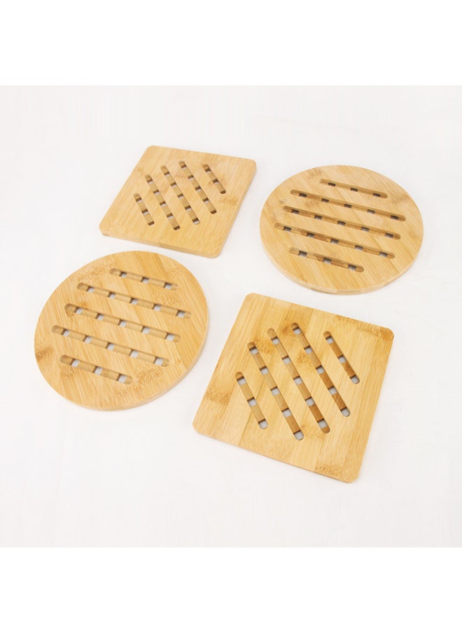 Generic - Heat-insulating Dining Table Mat Hollow Bamboo Square Cup Mat Dining Bamboo Bowl Sand Pot Anti-scalding-Color:3 Row Rack (insulation Pad Rack) - Image 1