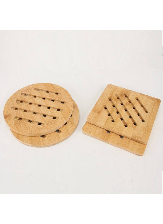 Generic - Heat-insulating Dining Table Mat Hollow Bamboo Square Cup Mat Dining Bamboo Bowl Sand Pot Anti-scalding-Color:3 Row Rack (insulation Pad Rack) - Image 1