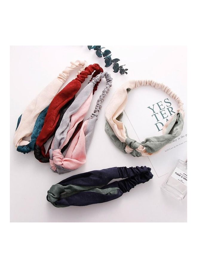 نيبمينينت ربطة رأس مطاطية أنيقة بتصميم عصري بسيط مزين بعقدة فيونكة متقاطعة للنساء متعدد الألوان - Image 5