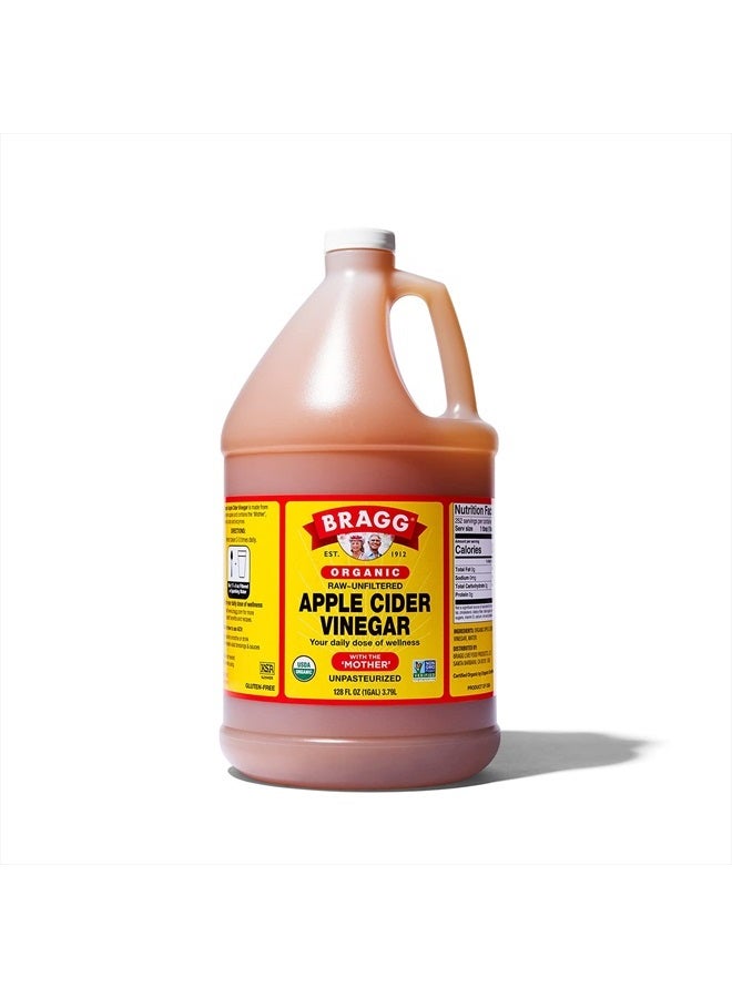 Bragg Organic Apple Cider Vinegar with the Mother - 1 gal (128 fl oz) - Raw and Unfiltered - Image 1