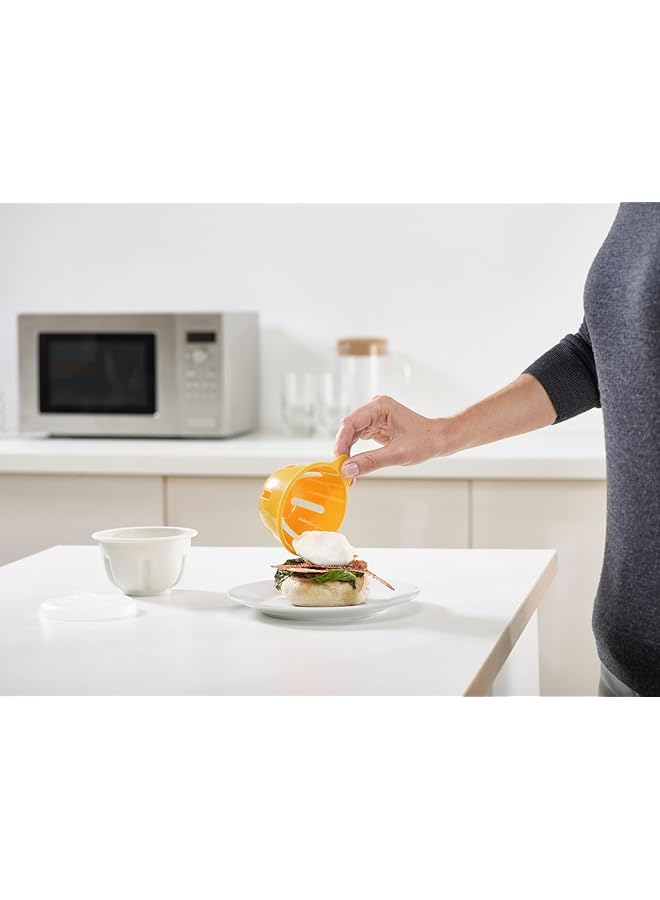 جوزيف جوزيف جهاز سلق البيض في الميكروويف M Poach، أبيض/أصفر، مقاس واحد، 20123 - Image 4