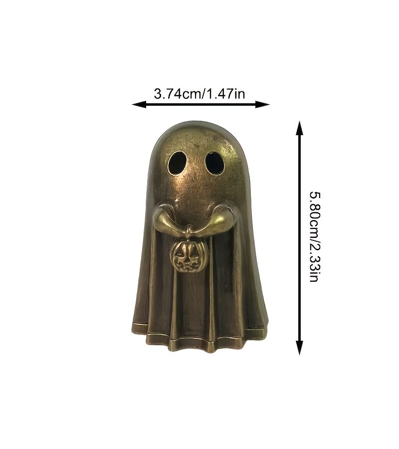 Items 1 Ghost Handheld Pumpkin Incense Burner Creative Desktop Decoration Small Auspicious Cloud Coil Holder New Year Home Office Bedroom Ornament Eid Easter - Image 3