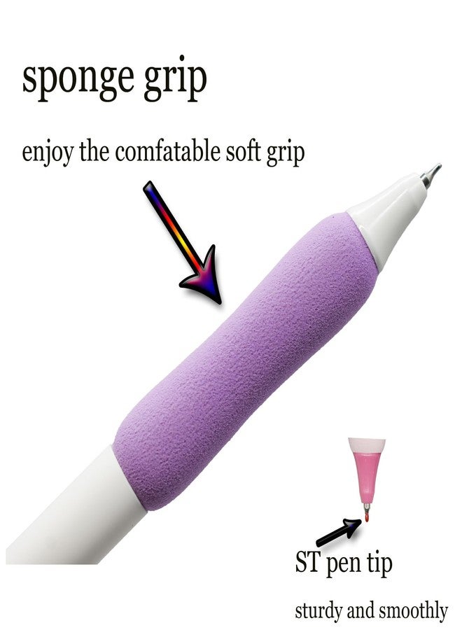 Lopenle 10 PCS Heart Pens Soft Foam Ergonomic Grip Pen pink Love Lucky Retractable Gel Pens Black Ink For Supplies Office Party Birthday - Image 3