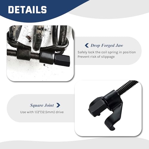 DASBET 14" Coil Spring Compressor Tool Suspension Strut Remover Installer Kit Macpherson Coil Spring Compressor - Image 4