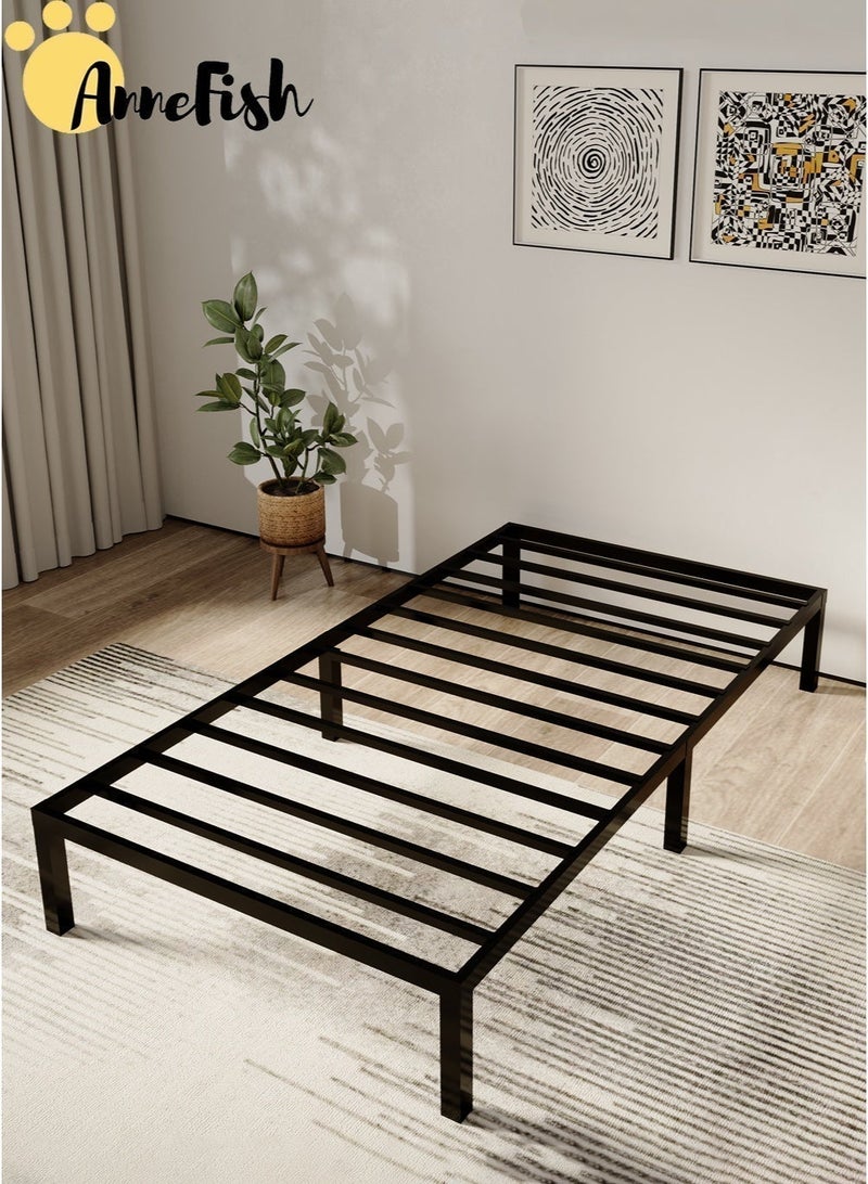 AnneFish 2Pcs 190*90 Single Bed Frame Metal Platform Bed Frame with 30cm Height Storage Heavy Duty Steel Slat Support Easy to Assemble No Box Spring Mattress Required for Adult and Bedrooms - Image 2