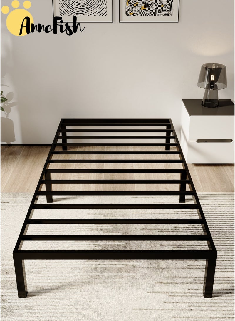 AnneFish 2Pcs 190*90 Single Bed Frame Metal Platform Bed Frame with 30cm Height Storage Heavy Duty Steel Slat Support Easy to Assemble No Box Spring Mattress Required for Adult and Bedrooms - Image 4