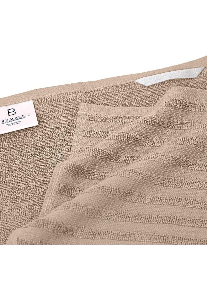 Bumble Towels Premium Kitchen Towels (20”x 28”, 6 Pack) | Large Cotton Kitchen Hand Towels | Flat & Terry Dish Towel | Highly Absorbent Tea Towels Set with Hanging Loop | Tan - Image 4