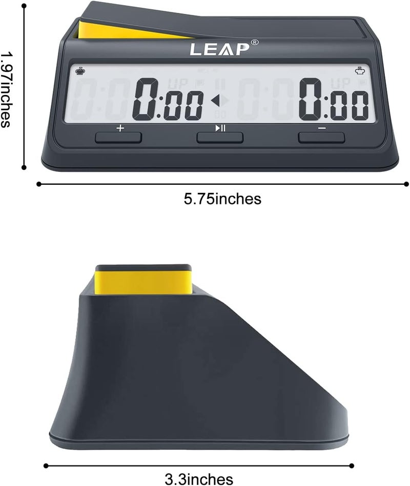 LEAP Chess Clock Digital Timer Advanced for Game and Chess Timer with Bonus & Delay Count down up Alarm - Image 3