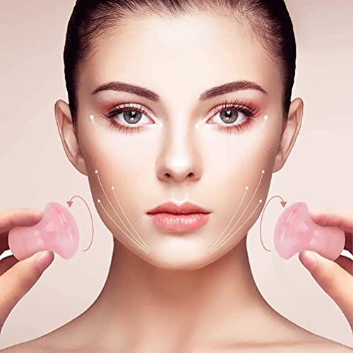 Getmecraft Rose Quartz Face Roller and Mushroom Gua Sha Facial Massage Tool Set Massager For Face, Neck, Dark Circles and Under Eye Treatment - Image 2