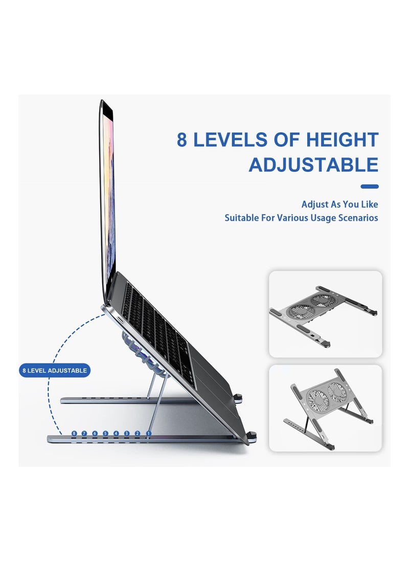 Generic - Laptop Cooling Pad Laptop Cooler, Laptop External Fan, Laptop Cooling Stand with Fan, Computer Cooling Fan for Gaming Laptop, MacBook Air Pro(Grey). - Image 1