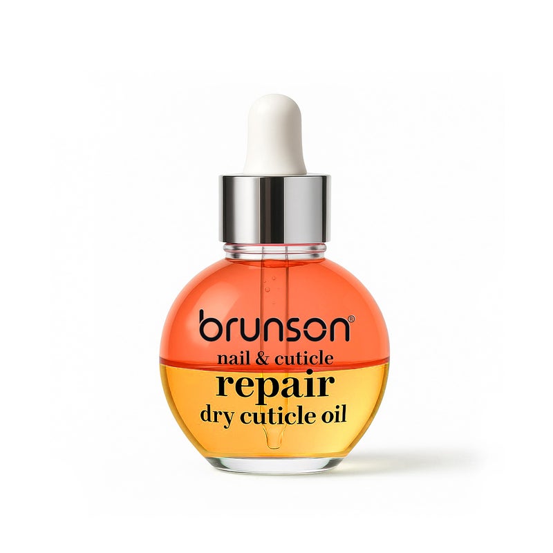 Brunson Nail and Cuticle Repair Oil 30ml Double Layer Hydrating and Nourishing Cuticle Oil with Vitamin E Salon Quality Cuticle Oil for Dry Brittle Nails and Nail Growth Quick Absorbing and Non Greasy - Image 1