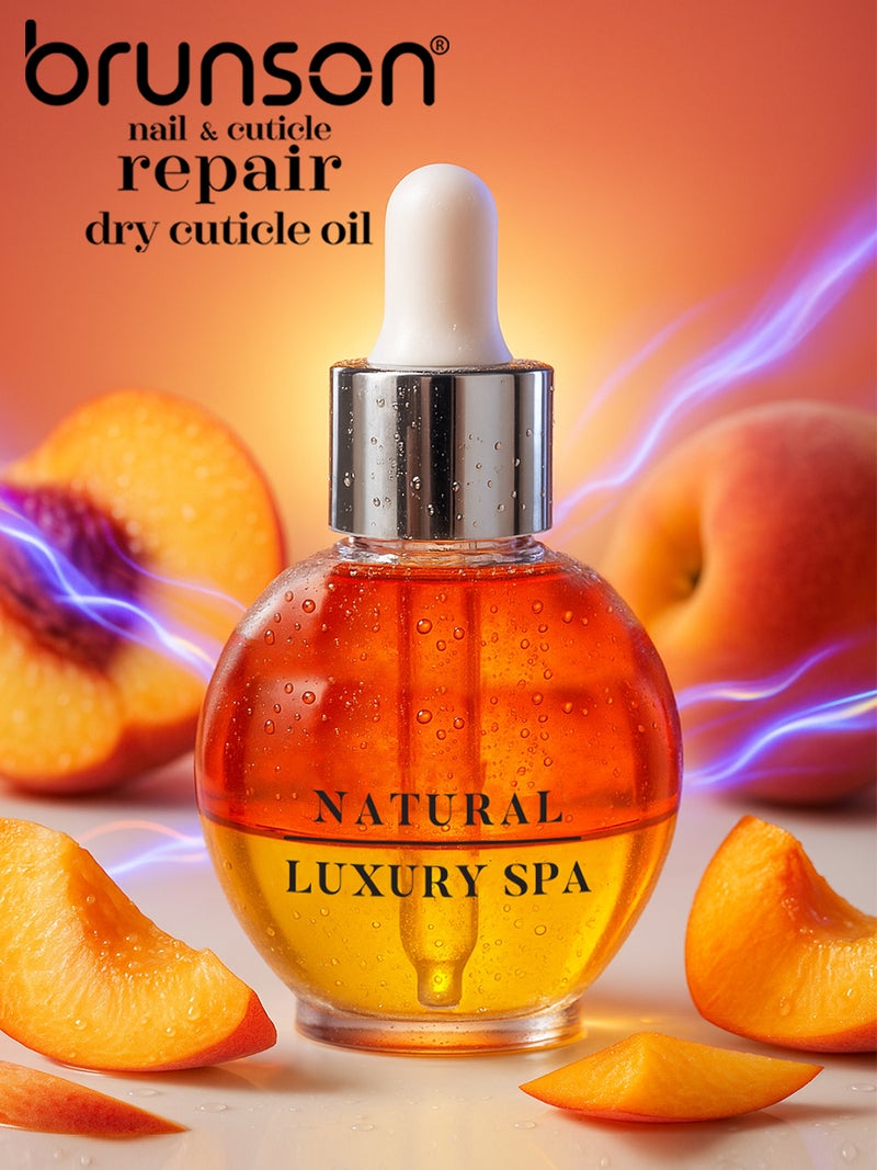 Brunson Nail and Cuticle Repair Oil 30ml Double Layer Hydrating and Nourishing Cuticle Oil with Vitamin E Salon Quality Cuticle Oil for Dry Brittle Nails and Nail Growth Quick Absorbing and Non Greasy - Image 5