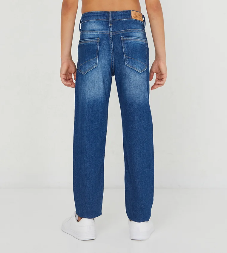 BEVERLY HILLS POLO CLUB Faded Straight Fit Jeans