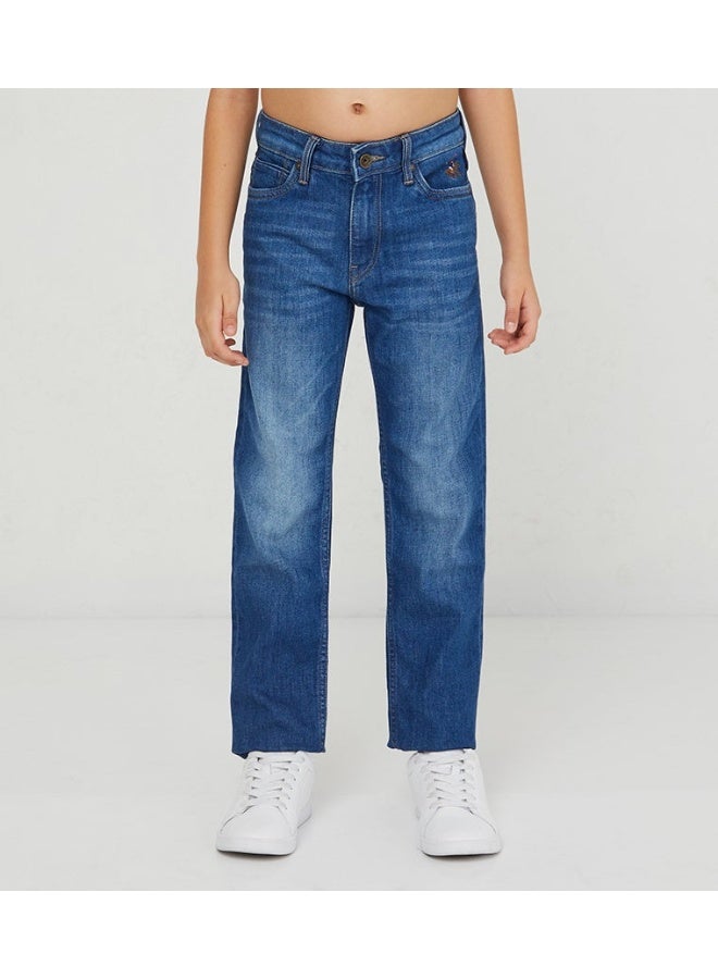 BEVERLY HILLS POLO CLUB Faded Straight Fit Jeans - Image 1