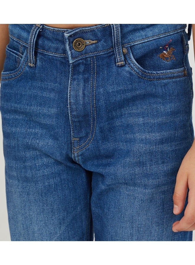 BEVERLY HILLS POLO CLUB Faded Straight Fit Jeans - Image 3