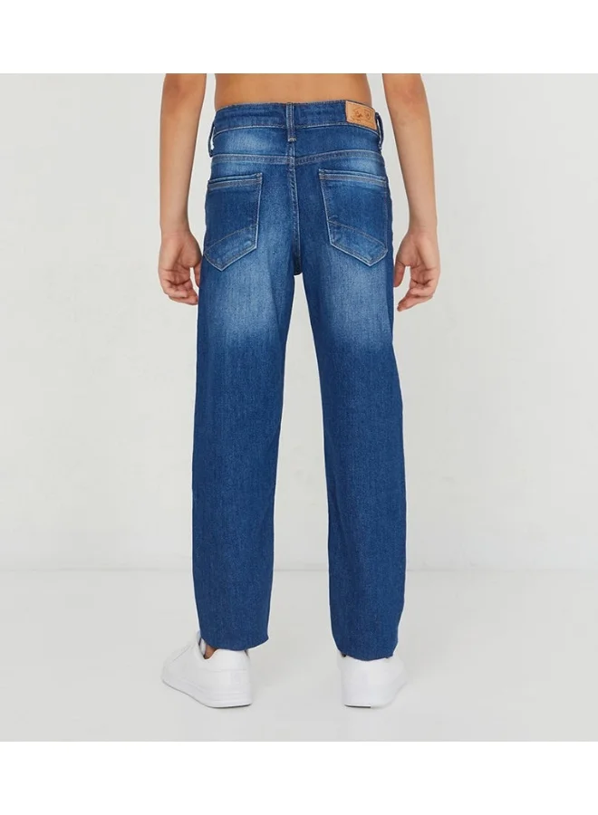 BEVERLY HILLS POLO CLUB Faded Straight Fit Jeans