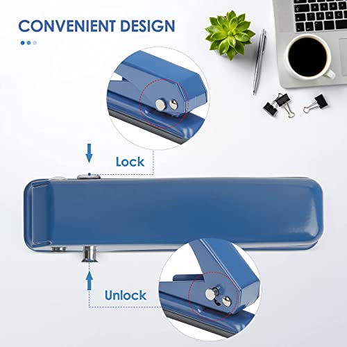 MROCO Single Hole Punch, 1/4" Hole Puncher, 20 Sheet Punch Capacity, Handheld with Non-Skid Base for Paper Chipboard Craft Paper and Art Project, Blue - Image 4