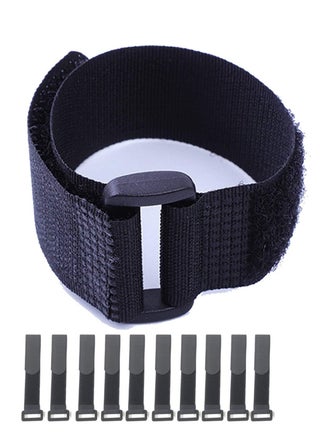 10-Pack Black Velcro Cable Straps, Self-Adhesive Nylon with Buckles,Adjustable & Reusable for Cable Management - pzsku/Z19A83B32D1651FC634E3Z/45/_/1733392175/7777d8b3-367f-4778-81dc-b477fd5434b5